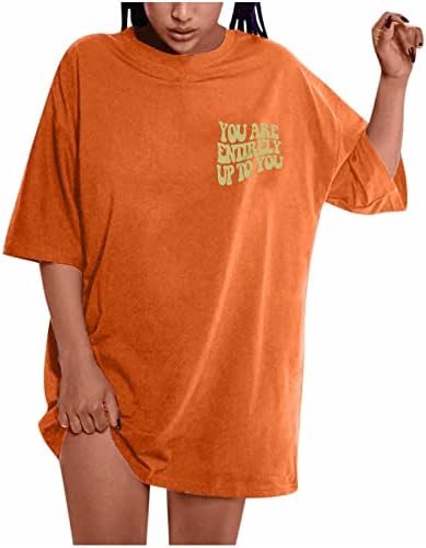 קצר שרוול גדול חולצות נשים סיסמא מודפס גרפי טיז טרנדי 2023 חולצות רופף בסוודרים חולצות בתוספת גודל