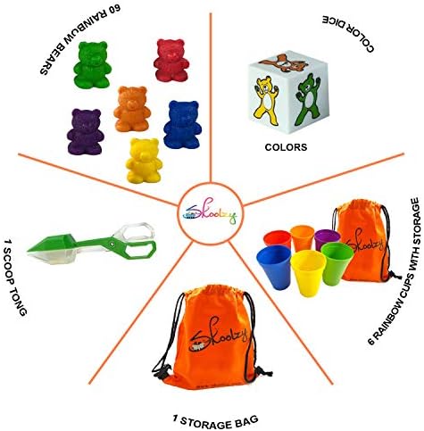 Skoolzy Rainbow Counting Dears - קישור צעצועי למידת מניפולציות במתמטיקה