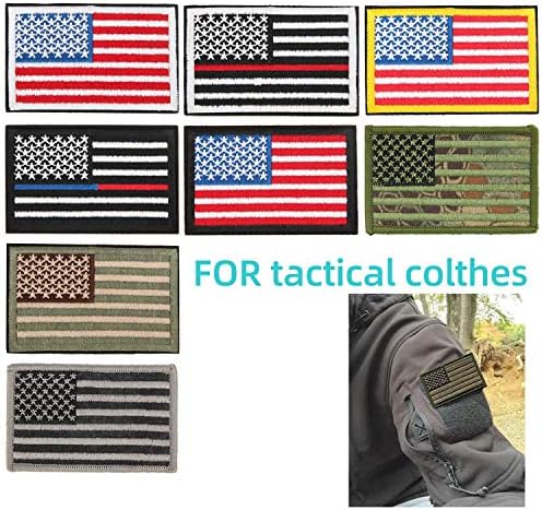 WILLIKIVA 8 PCS חבילה אמריקאית דגל אמריקאי רקמה טקטי מורל טלאי צבאי סט טלאי צבאי מצחיק לשקיות שקיות אודות