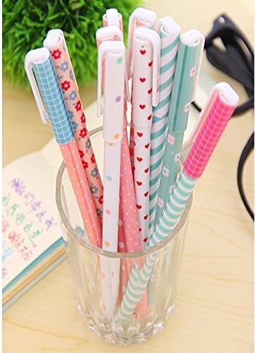 ינסנידו משרדים ציוד קאוואי עטים חמודים, 10 חבילות 0.38 ממ עטים צבעוניים עטים ג'ל נקודה משובחת לאמנות