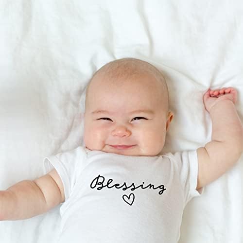 דפיקה אופי אורגני תינוקת אחת חתיכה אחת שרוול קצר חמוד מתוק וחמוד גוף גוף מינימלי - ברכה