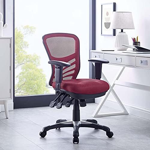 כיסא משרדי רשת ארגונומי מודווי באדום
