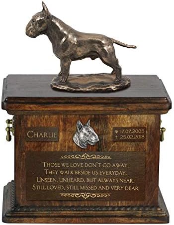 בול טרייר 2, כד עבור כלב אפר זיכרון עם פסל, לחיות מחמד של שם וציטוט-ארטדוג אישית