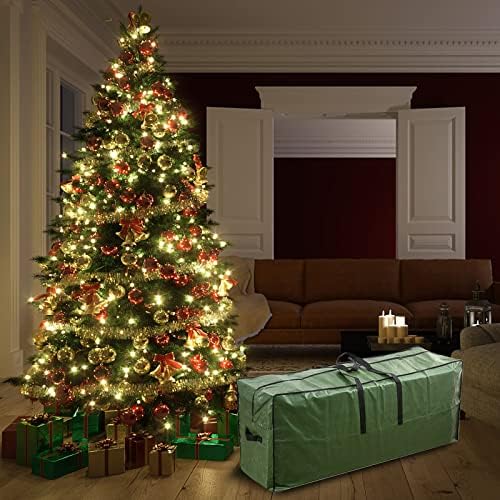 עץ חג המולד אחסון תיק יכול חנות חג המולד עץ אחסון בית אחסון עמיד עמיד למים חומר אבק ורוכסן כיס עם ידית שקיות