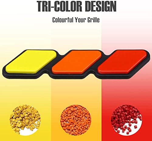 Autravel Tri-Color Grill Badge סמל סמל יהלום סוג אוניברסלי תואם לטקומה 4runner Tundra Sequoia Rav4