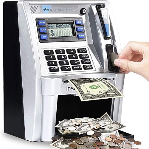 2023 כספומט משודרג בנק חזיר לכסף אמיתי מכונת חיסכון בכספומטים מכונת בנק למבוגרים עם קלף מיני