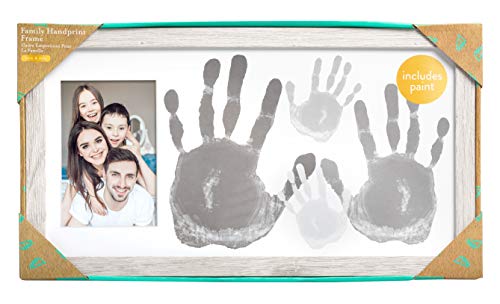 קייט & מגבר; מסגרת תמונת טביעת כף יד משפחתית כפרית מילוא, מסגרת מזכרת משפחתית, מלאכה עשה זאת בעצמך