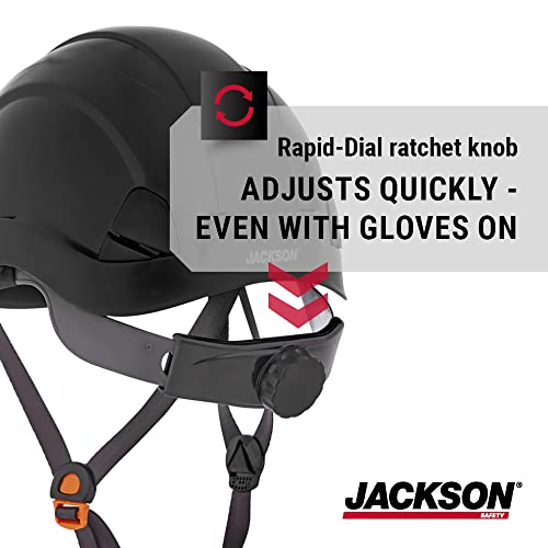 ג'קסון בטיחות CH-300 מטפסים על כובע קשה תעשייתי, לא ממוקם, 6-PT. השעיה, שחור, 20907