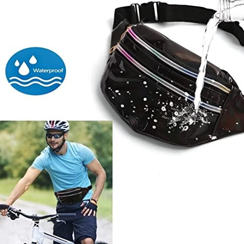 שקית חגורה קרוס -גבולית עם כיסים עם רוכסן ניתן להשתמש בחגורת מותניים מתכווננת לריצת אופניים לטיולים חיצוניים שקית