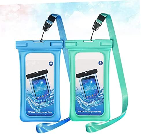 2 יחידות טלפון סלולרי פאוץ ברור טלפון מיכל מתחת למים טלפון תיק עם שרוך מקרה עבור טלפון נייד