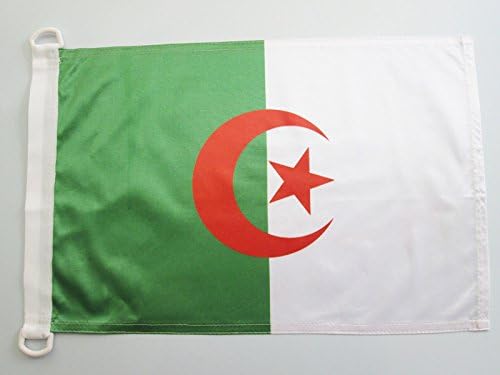 דגל אלג 'יריה דגל ימי 18 איקס 12 - דגלי אלג 'יריה 30 איקס 45 ס מ - באנר 12 איקס 18 אינץ ' לסירה