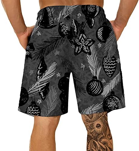 גזעי שחייה בקיץ UBST לגברים, חידוש יבש מהיר להדפס גרפי משרטט מכנסיים קצרים של מכנסי חוף הוואי