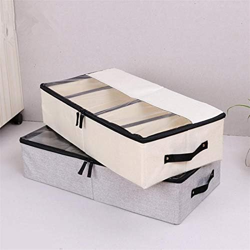 קופסת אחסון מתקפלת של ANNCUS לנעליים ארונות ארון מארגן גרב חזייה תחתוני כותנה שקית אחסון מתחת לארגון מיטה