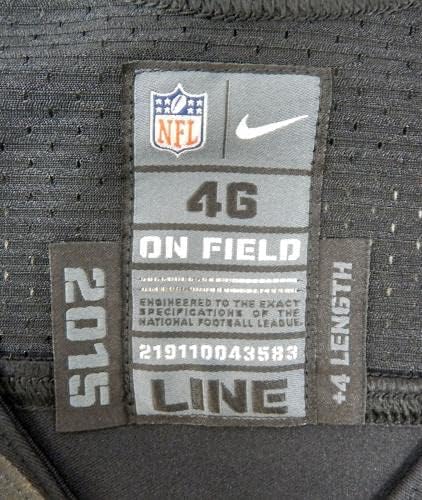 2015 משחק סן פרנסיסקו 49ers ריק הונפק על ג'רזי שחור צבע Rush 46 DP30140 - משחק NFL לא חתום בשימוש