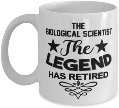 מדען ביולוגי ספל, האגדה יש בדימוס, חידוש ייחודי מתנת רעיונות עבור מדען ביולוגי, קפה ספל תה כוס לבן