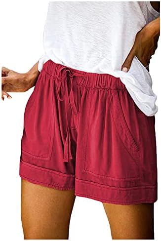 מכנסיים קצרים של טופנדר לנשים לקיץ 2023, ג'וג'רס ברכיים מסלולי נשים פיל חמוד אביב נוח צבע מוצק נמתח
