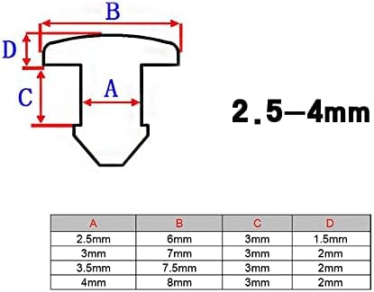 10 יחידות 2.5/3/3.5/4 ממ סיליקון גומי חור כובעי מוצק לא-סוג תקע כיסוי הצמד-על אטם לריווח כובע