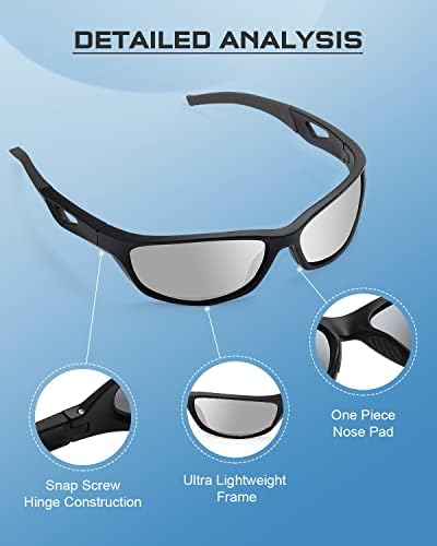 משקפי שמש מקוטבים צפים משקפי שמש ספורטיביים לגברים נשים דייג מפעיל רכיבה על אופניים חוף משקפי שמש UV400