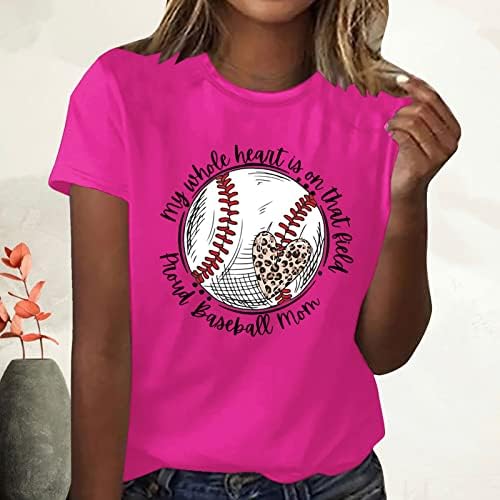 בייסבול בייסבול טש חולצת מכתב הדפס גרפיקה גרפיקה חולצה חמודה חולצה חולצות אימון עם שרוול קצר סטנדרטי לנשים לנשים