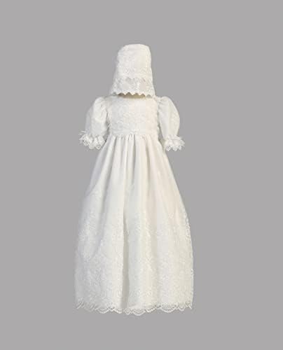שמלת טבילת תינוקות - שמלות טבילה לתינוקת - שמלת טבילה לבנה - estido de bautizo para niña bebe