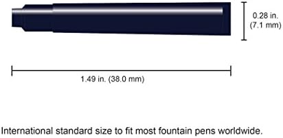 מונטוורדה בינלאומי גודל מחסנית כדי להתאים מזרקת עטים, כחול שחור, 6 לחפיסה