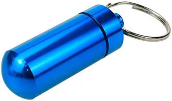 דאסאני 5 יחידות נייד אלומיניום גלולת תיבת אטום מקרה מחזיק מפתחות, כיס רפואת בקבוק עבור פעילויות
