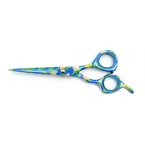 Tresharp Professional Razor Edge Glitter Blue Rears עם עיצוב פרחוני, 6 אינץ '