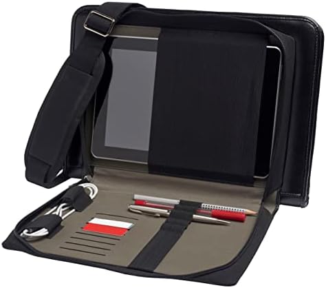 מארז מסנג'ר מחשב נייד עור Broonel שחור - תואם ל- HP Pavilion x360 14 -EK1012NA 14 מחשב נייד להמרה