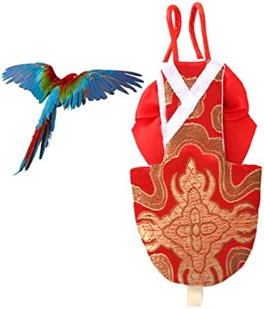 גודל באדי שכבה אדום פנימי חיתול-יונה ציפורים קיסרי בגדי אניה-טיסה אביזרי תלבושות תוכי מיני חליפה-חיתול