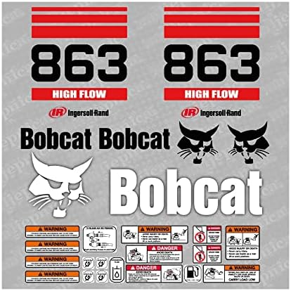 Bobcat 863 מטען זרימה גבוה מדבקה לאחר השוק/Aufkleber/Adesivo/Stecker/Stepting Set סט
