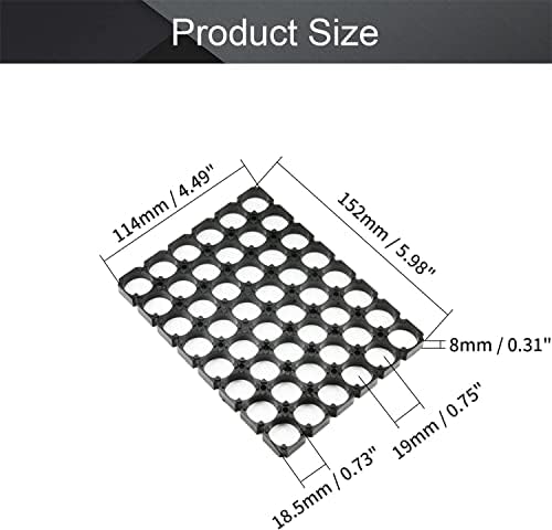 10 יחידות 6x8 מרווח תאים 18650 ליתיום סוללה מחזיק פלסטיק לתושבת חבילת סוללות DIY 18.5 ממ חור
