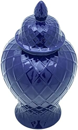 19.5 דפוס יהלום צנצנת מקדש כחול עמוק