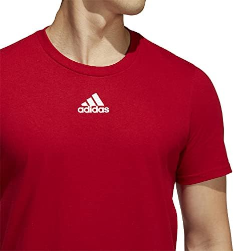 מגבר לגברים של אדידס, חולצת טריקו כותנה בכושר רגיל EK017 XL POWER RED