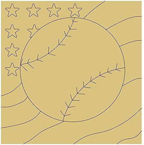 בייסבול דגל עיצוב על ידי קווי מגזרת גמור עץ בייסבול סופטבול ספורט דקור דלת קולב בד צורת סגנון 1 אמנות 1
