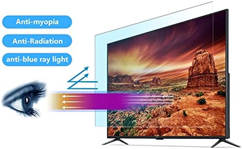 מגן טלוויזיה WSHA 32 - 75 מט אנטי כחול אור מגן מסך טלוויזיה מסנן סרט אנטי UV עם מנורת ניטור אור כחול,