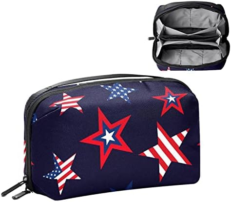 נייד אלקטרוני ארגונית פאוץ שקיות אמריקאי דגל כוכבים דפוס נסיעות כבל אחסון תיק עבור כוננים קשיחים,