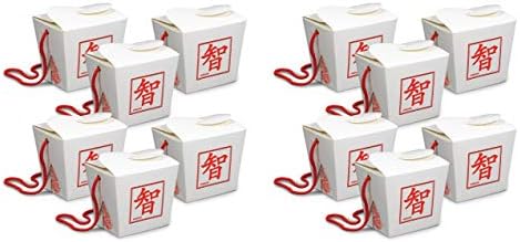 Beistle Asian Happy Boxes-tint, 12 חלקים, 3.75 x 3.25 x 3 , אדום/לבן