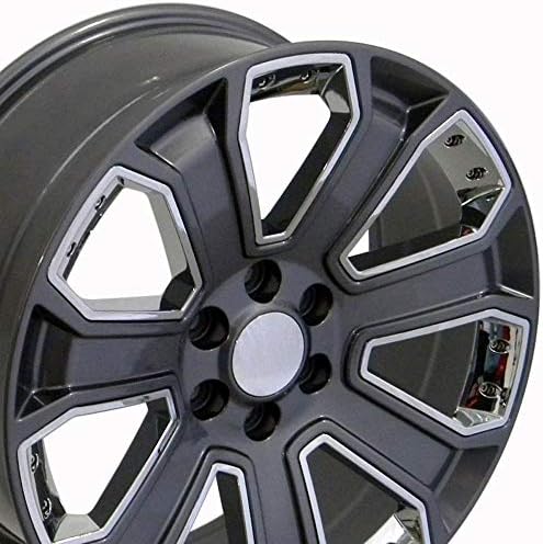 OE Wheels LLC 22 אינץ 'חישוקים בכושר לפני 2019 סילברדו סיירה לפני 2011 טאהו פרברי יוקון אסקאלדה CV93 22x9 גלגל