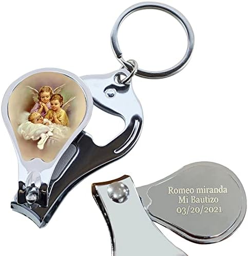 אישית חקוק טבילת מחזיקי מפתחות-מפתח טבעת עם גוזז ציפורניים בקבוק פותחן המפלגה טובות עבור תינוק בנים ובנות