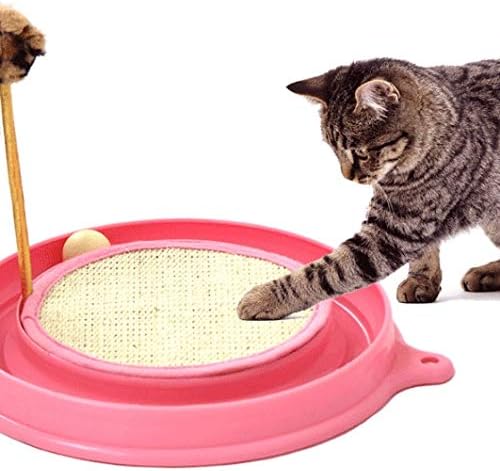 עמיד אינטראקטיבי חתולי צעצוע גלי נייר חתולי גרדן לחיות מחמד כרית אימון תרגיל עכבר לשחק צעצוע עם כדור