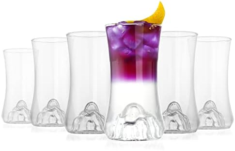 כוסות שתייה של Luxu Highball -12 גרם, כוסות מרגריטה כוסות כוסות גבוהות, כוס מים בהירה, מדיח כלים כוסות