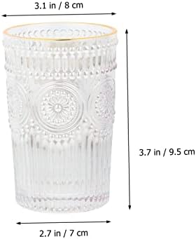Cabilock 1 pc זכוכית מובלטת זכוכית צלולה ספלי קפה צלולים ספל זכוכית צלולה כוסות אופנה ישנות
