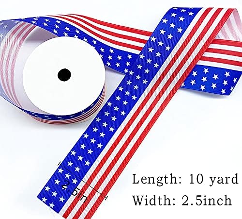 4 ביולי פטריוטי סרטים 2.5 איקס 10 מטרים, אמריקאי דגל קווי קצה סרטי כוכבים פסים סרטים כחול אדום