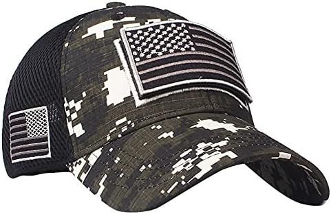 יוניסקס וינטג 'רשת כובע בייסבול רטרו ארהב דגל Snapback Snapback שטוף כובע רקמה כובעי שמש בספורט במצוקה
