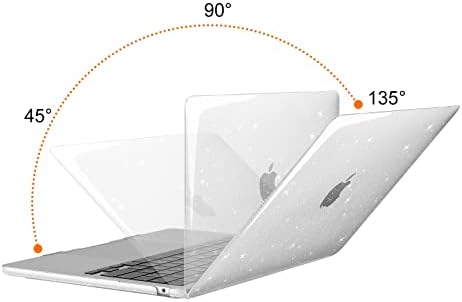 Mosiso תואם ל- MacBook Air 13.6 אינץ 'מארז 2022 2023 שחרור A2681 עם M2 Chip & Touch ID, נוצץ נוצץ נוצץ מארז