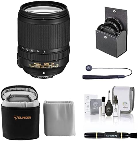 ניקון 18-140 ממ f/3.5-5.6 גרם ED AF-S DX DX NIKKOR VR עדשה, צרור עם ערכת פילטר 67 ממ פרוטופטית, מארז עדשה,