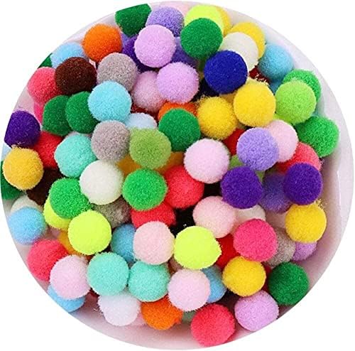100 יחידות צבע מעורב בצבע רך עגול כדורי פומפום רכים פום פום לילדים DIY בגד יד 20 ממ