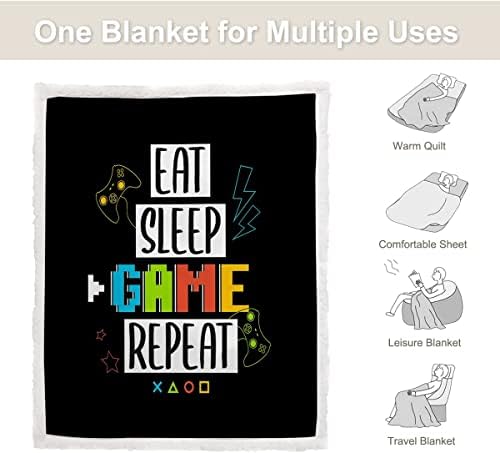 שמיכת Gamepad שמיכת ניאון גיימר פליס זורק שמיכה לילדים בנים, משחקי וידאו שרפה שמיכה, עיצוב חדר