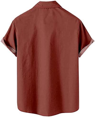 כפתור שרוול קצר של גברים מזדמנים למטה חולצות באולינג וינטג 'משנות החמישים