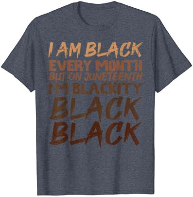 אני שחור כל חודש יוני שחור גברים נשים ילדים חולצה
